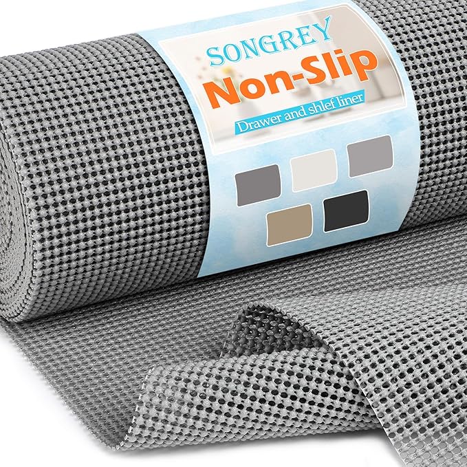 Songrey Non-Adhesive Drawer and Shelf Liner, Non Slip Cabinet Liners, Protect by Unknown