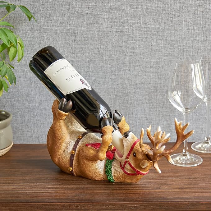 True Reindeer Polyresin Wine Bottle Holder - Image 5