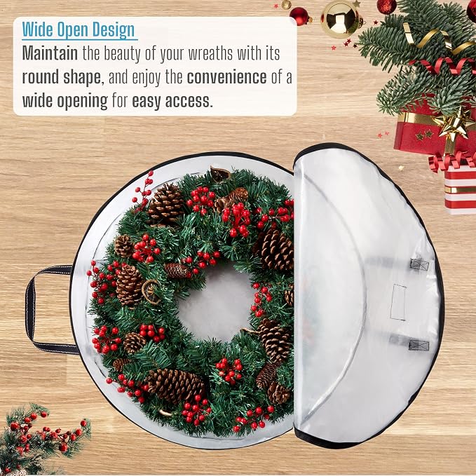 VENO 2 Pack Christmas Wreath Storage Container - Image 4