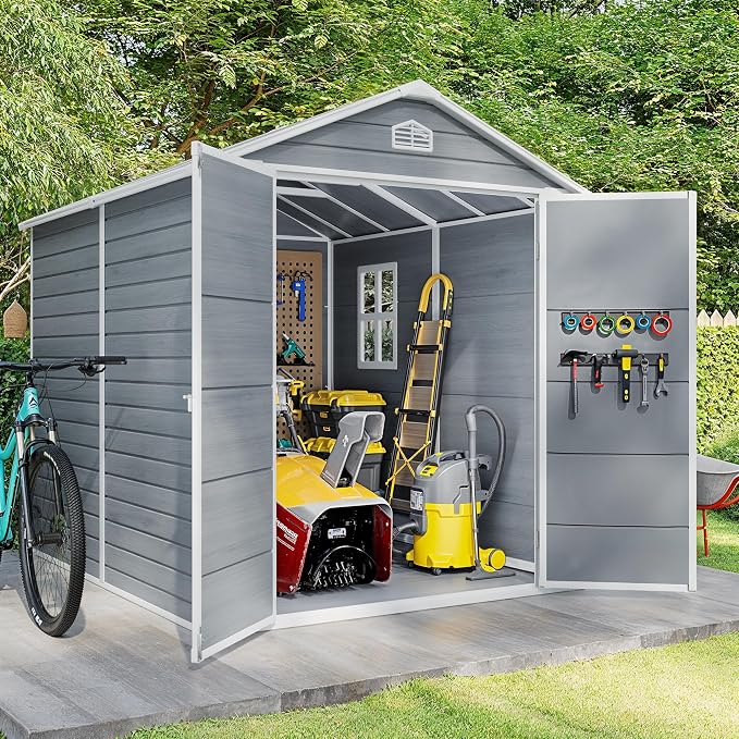 Gizoon 8x6 FT Outdoor Plastic Storage Shed by Gizoon
