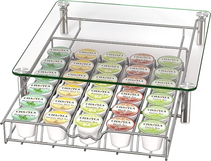 Deco Brothers Crystal Tempered Glass K-Cup Holder Drawer - Image 7