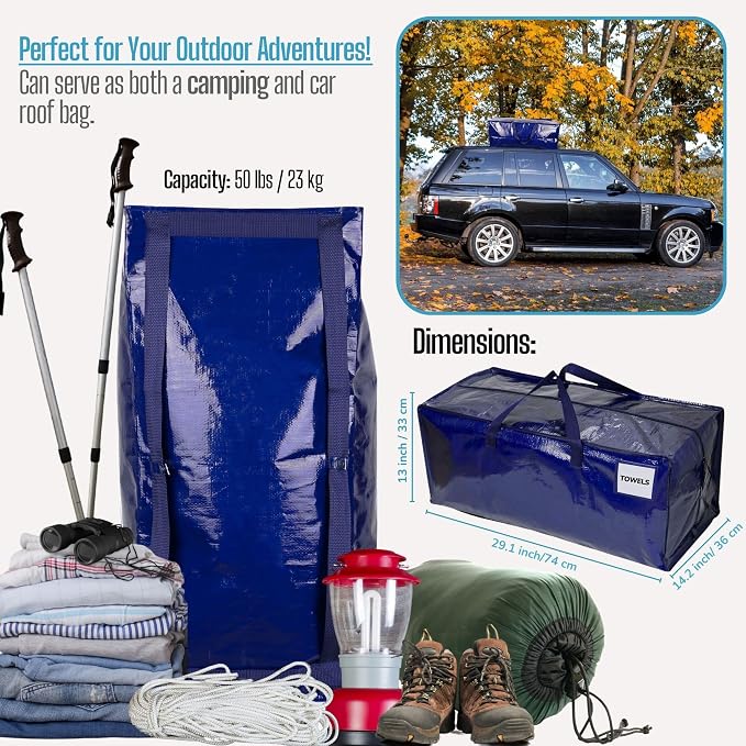 VENO 2 Pack Moving Bags w/Backpack Straps, Heavy Duty, Moving Boxes Alternative - Image 5