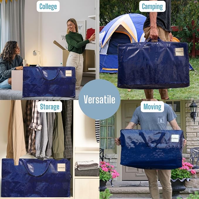 VENO 10 Pack Moving Bags and Large Christmas Decoration Storage Bins - Image 7