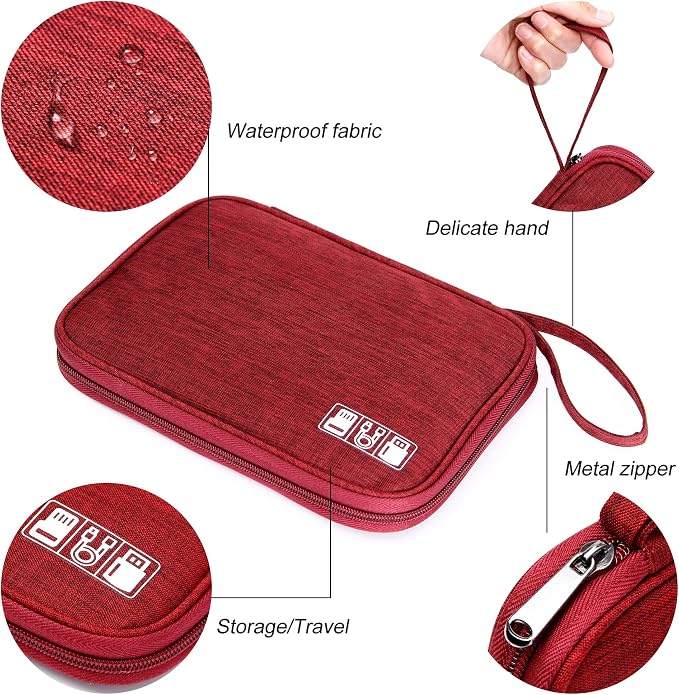 SELLYFELLY Travel Electronics Organizer Portable Cable Organizer Bag - Image 4