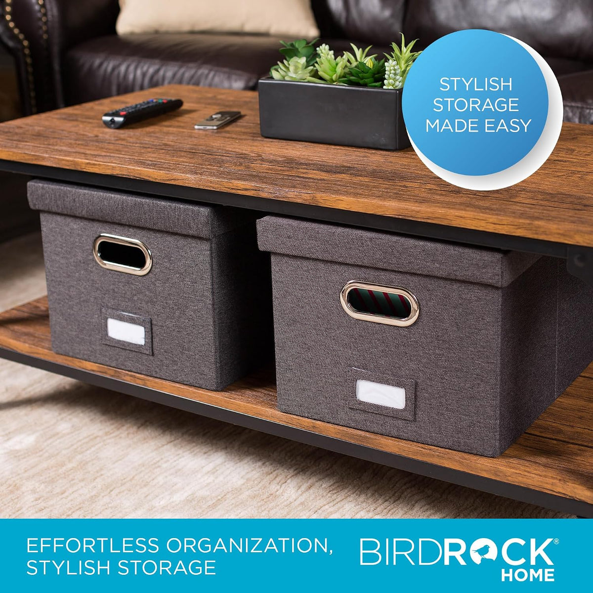 Internet's Best Collapsible File Storage Organizer | Decorative Linen