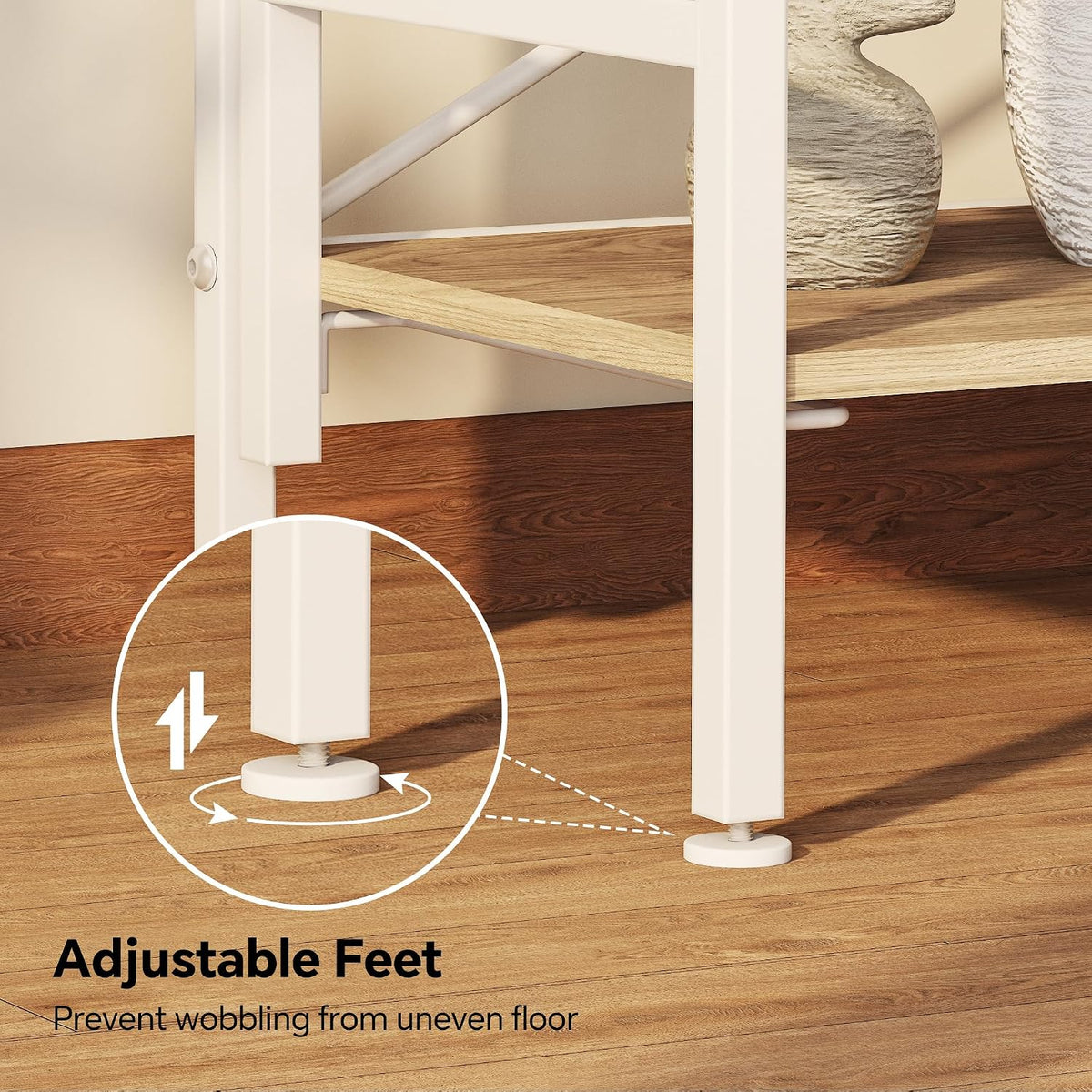 Homeiju Folding Bookshelf,4 Tier Bookcase with X-Bracket Design