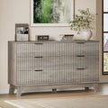 53" Long Dresser for Bedroom, 6-Drawer Dresser by BORNOON