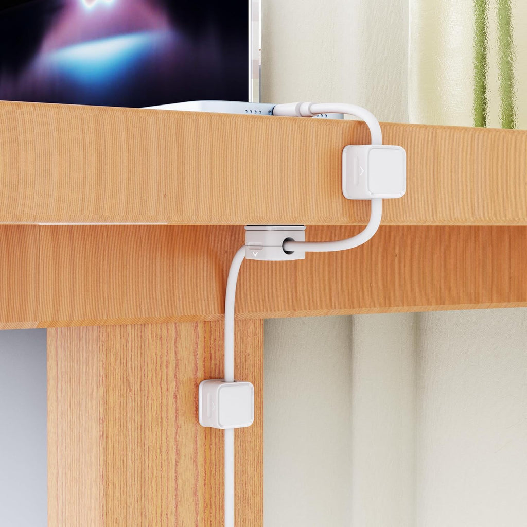 8 Pack Cord Organizer Holder, One-Hand Magnetic Cable Clip for Desk