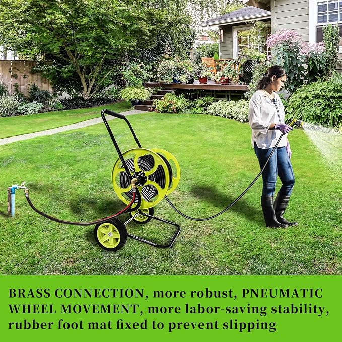 Stainless Steel Garden Hose Reel Cart - Image 4