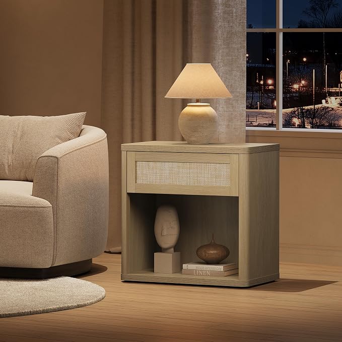 SICOTAS Night Stand Set of 2 26" Wide Large Nightstands - Image 8