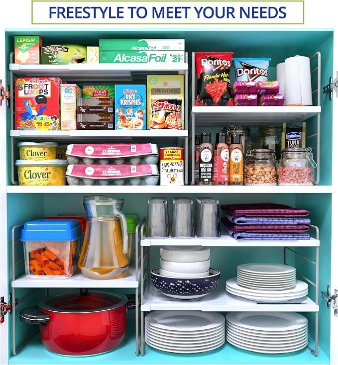 YAN & HIN 2 Packs 3-Tier Pantry Cabinet Organizers and Storage, Adjustable - Image 8