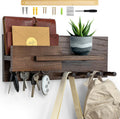 Solid Wood Mail and Key Holder for Wall Decorative Display - Includes
