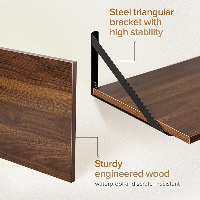Deep Floating Shelves Wall Mounted, Living Room, Office - Image 4