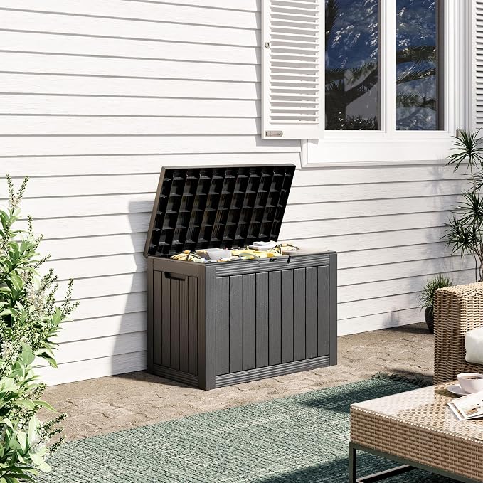 Outdoor Storage Box, Resin Deck Boxes Indoor and outdoor, Waterproof Storage - Image 5