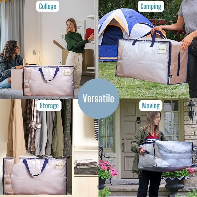 VENO 8 Pack Moving Bags and Large Christmas Decoration Storage Bins - Image 7
