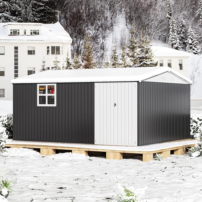 Polar Aurora 12X14 FT Outdoor Storage Shed - Image 5