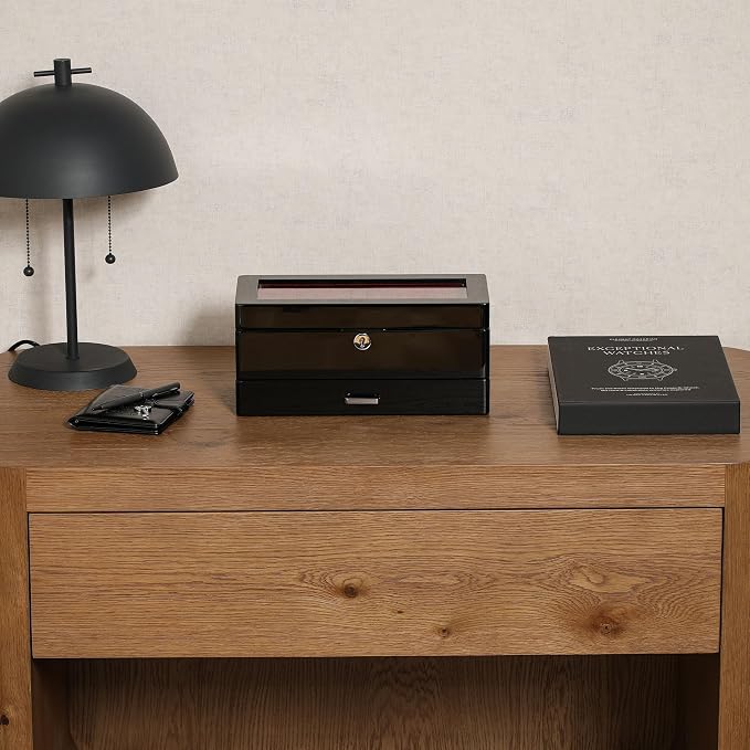 ROTHWELL 4-Slot Piano Black Watch Box - Image 3