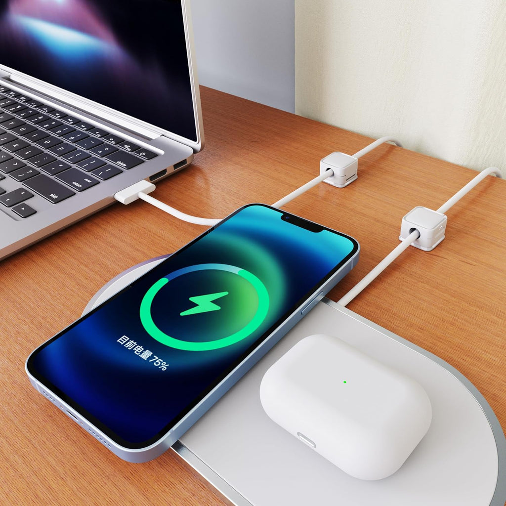8 Pack Cord Organizer Holder, One-Hand Magnetic Cable Clip for Desk