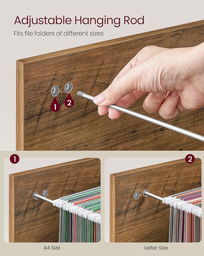 VASAGLE 2-Drawer File Cabinet, Locking Filing Cabinet - Image 5