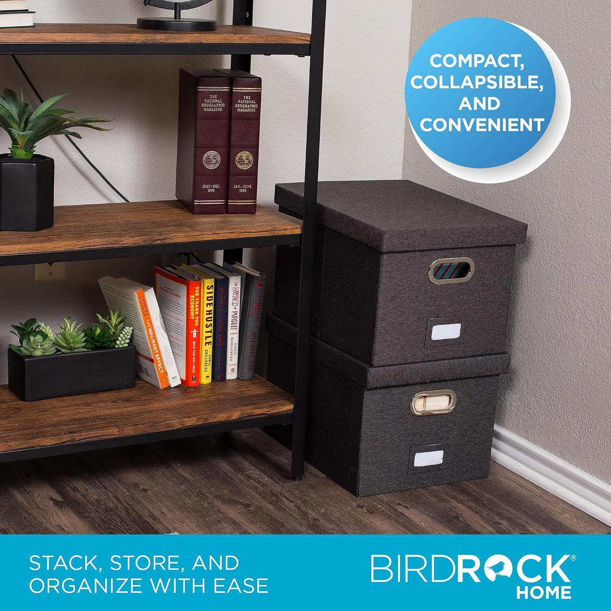 Internet's Best Collapsible File Storage Organizer | Decorative Linen