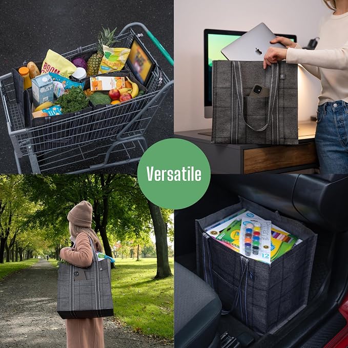 VENO 4 Pack Reusable Grocery Bags - Image 6