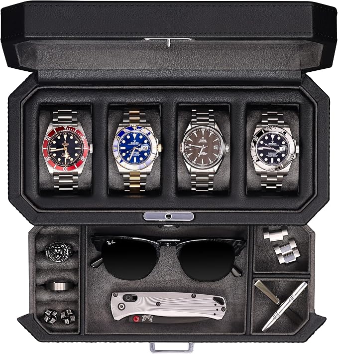 ROTHWELL 4 Slot Leather Watch Box by RothwellSanFrancisco