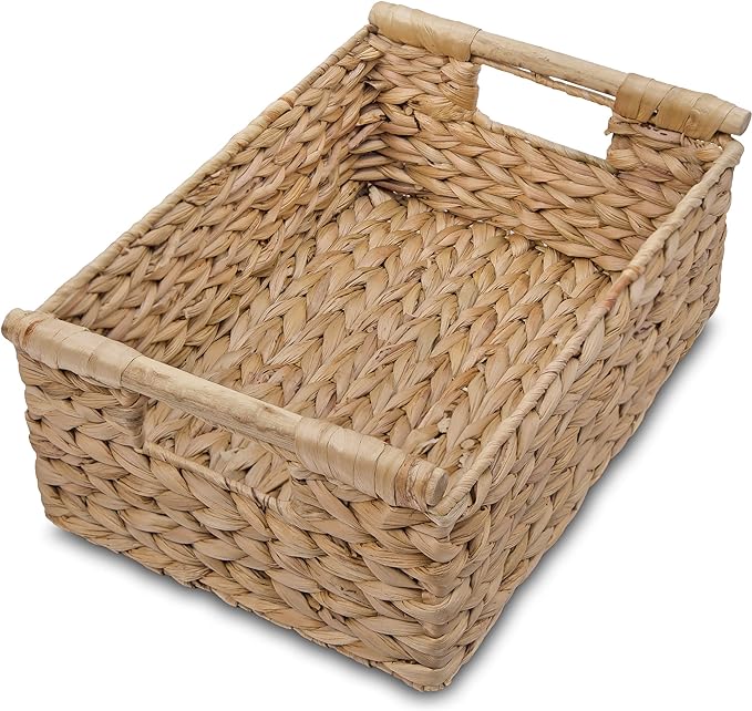 VATIMA Hyacinth Medium Wicker Basket 13.6x9.5x5.6" - by VATIMA