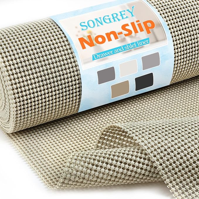 Songrey Non-Adhesive Drawer and Shelf Liner, Non Slip Cabinet Liners, Protect by Unknown