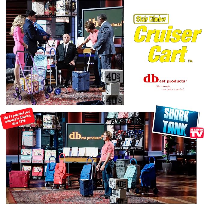 dbest Products Stair Climber Cruiser Cart Shopping Grocery Rolling Folding - Image 4