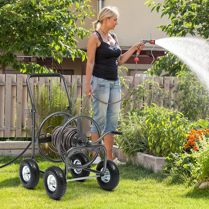 Garden Water Hose Reel Cart - 250 ft. Capacity - Image 3