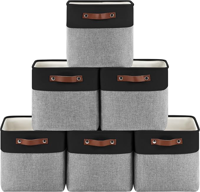 Collapsible Fabric Cube Storage Bins 11x11×11 by Patvingot