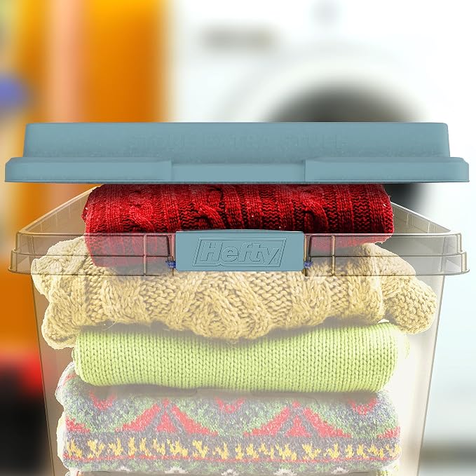 Hefty HI-RISE 72 Qt Large Plastic Storage Bins - Image 10