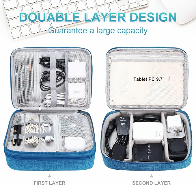 CILLA Electronics Organizer Travel, Travel Cord Organizer Case, Compact - Image 2