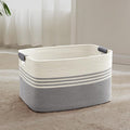 72L Large Laundry Basket with Leather Handles by SunNewt