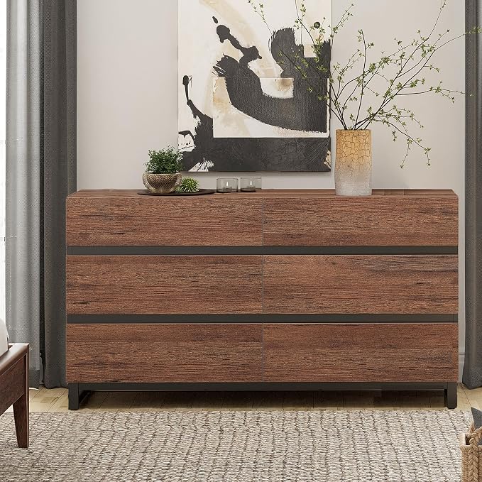 WAMPAT Dresser for Bedroom, Modern Wood Dresser - Image 3