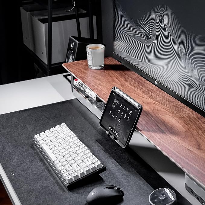 Raico Desk Cockpit Shelf Monitor Stand System Dual Screen Setup Wood Large Desk - Image 3