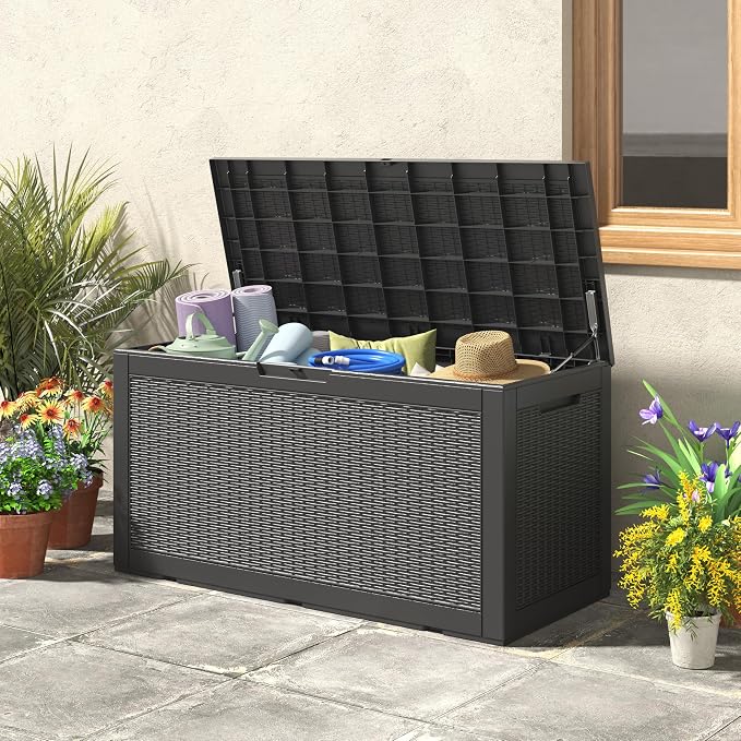 Outdoor Storage Box, Resin Deck Boxes Indoor and outdoor, Waterproof Storage - Image 3