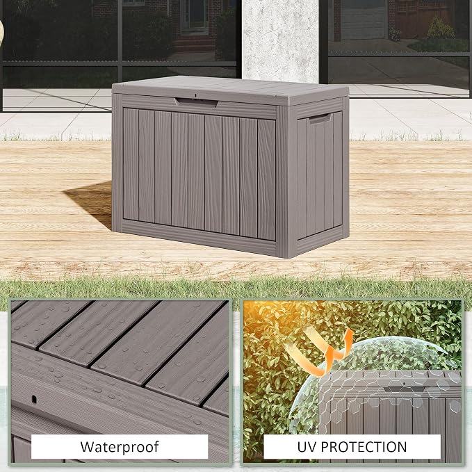 40 Gallon Outdoor Storage Deck Box Waterproof, Garden Tool, Backyard Cushion - Image 5