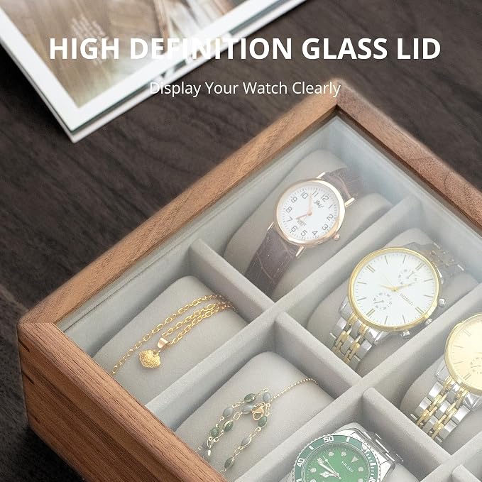 muso wood Watch Display Box, 10 Slot Watch Case - Image 3