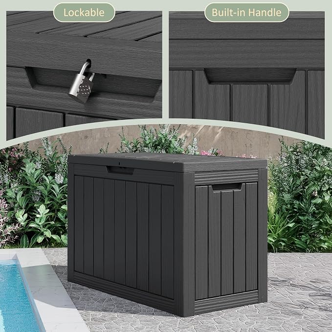 Outdoor Storage Box, Resin Deck Boxes Indoor and outdoor, Waterproof Storage - Image 7