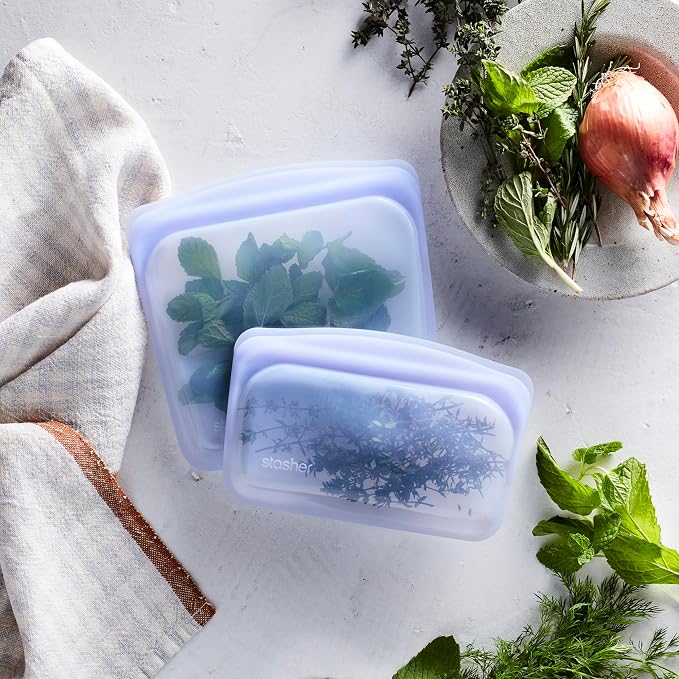 Stasher Premium Silicone Reusable Food Storage Bags, Lunch Bag, Travel - Image 3