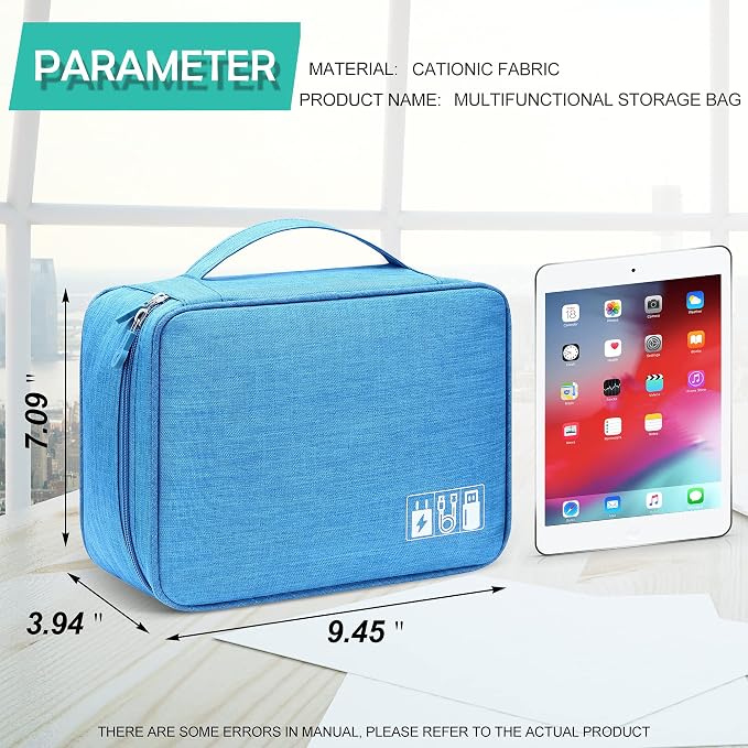 Electronics Organizer Travel Cable Organizer Bag Waterproof Portable Digital - Image 2