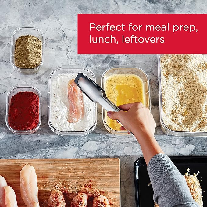 Rubbermaid Brilliance Food Storage Containers, 14 Piece Plastic Containers - Image 3