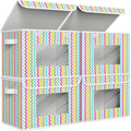 Univivi Fabric Foldable Storage Boxes Large Collapsible Stackable Storage Bins by Univivi
