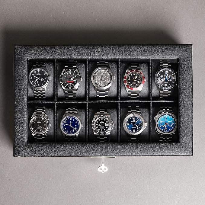 ROTHWELL 10 Slot Leather Watch Box - Image 9