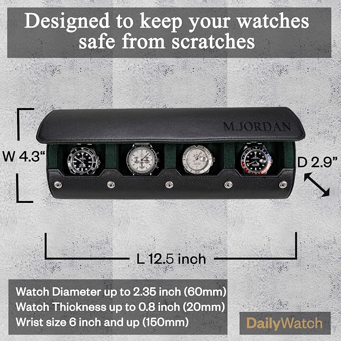 DailyWatch | Personalized Watch Roll Travel Case - Image 5