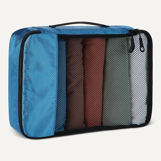 Amazon Essentials 4-Piece Packing Cubes Travel Accessories Set, Luggage - Image 4