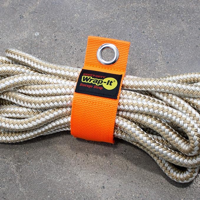 Heavy-Duty Wrap-It Storage Straps, Blaze Orange - Image 4