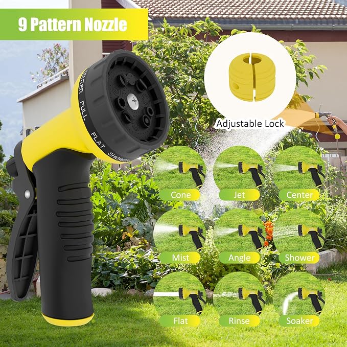 Aokia Retractable Garden Hose Reel, 1/2 in x 100 ft Wall Mounted Heavy Duty - Image 7