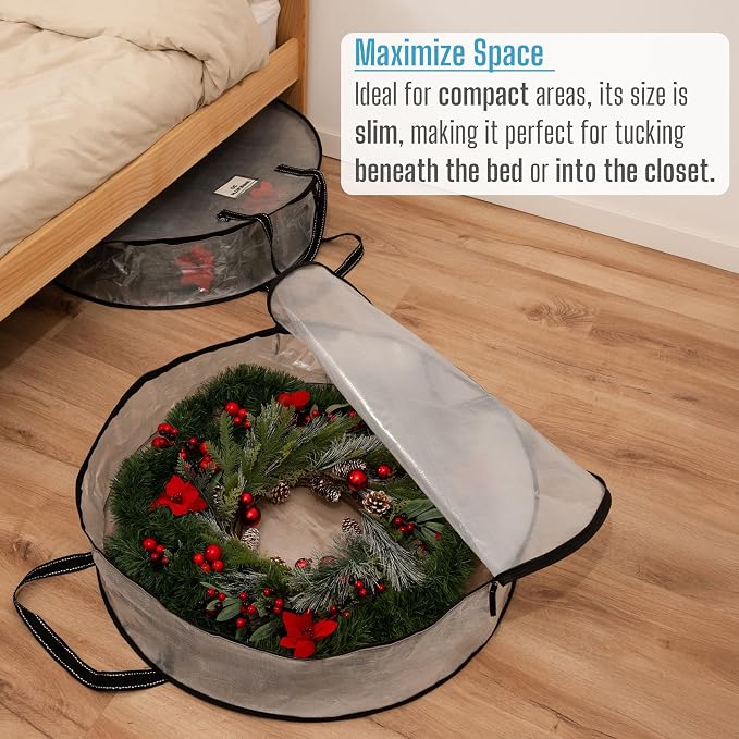 VENO 2 Pack Christmas Wreath Storage Container - Image 6